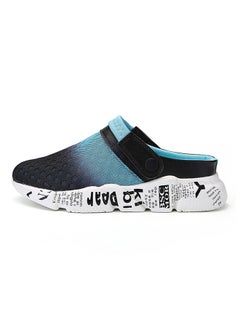 Buy Mesh Detailed Slippers Blue/Black/White in Saudi Arabia