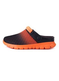 Buy Mesh Detailed Slippers Orange/Black in UAE