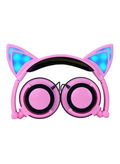 Buy Cat Ears Design On-Ear Gaming Wired Headphone With LED Light For PS4/PS5/XOne/XSeries/NSwitch/PC in Saudi Arabia