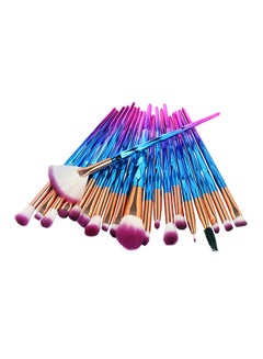 Buy 20 Piece Make Up Brush Set Multicolor in Saudi Arabia