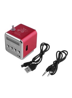 Buy Portable Micro USB Mini Stereo Super Bass Speaker D1238050581 Red/Grey in UAE