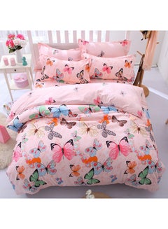 اشتري Supreme Quality Butterfly Printed Super Soft Light Weight Easy Care Single Size Bedding Set قطن متعدد الألوان 160x200سم في الامارات