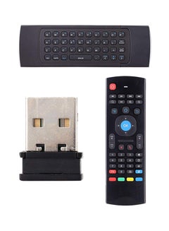 Buy MX3 Wireless Air Mouse Remote Controller With Keyboard Grey/Black in Saudi Arabia