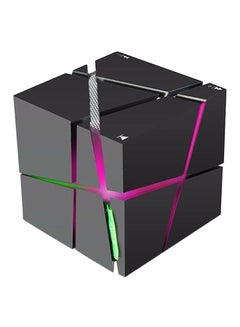 Buy Q Rubik's Portable Bluetooth Speaker With LED Light Black in Saudi Arabia