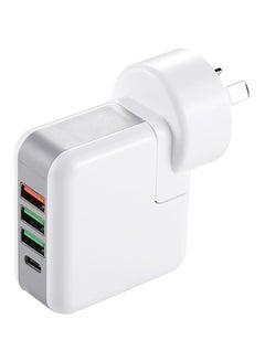 Buy 3-Port Charging Power Adapter - AU Plug White in UAE