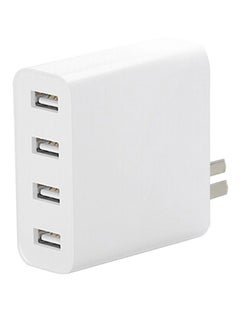 Buy 4-USB Ports Travel Charger White in UAE
