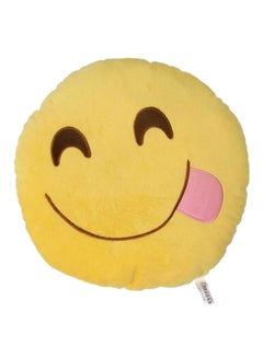 Buy Smiley Emoticon Cushion cotton Yellow/Brown/Pink in Saudi Arabia