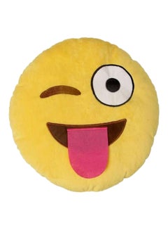 Buy Smiley Emoticon Cushion cotton Yellow/Brown/Pink in Saudi Arabia