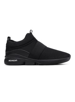 اشتري Mesh Detailed Pull On Running Shoes Black في السعودية