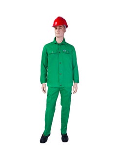 Buy Safety Pants And Shirt Set Green 3XL in UAE