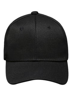 Buy Cotton Solid Baseball Cap Black in UAE
