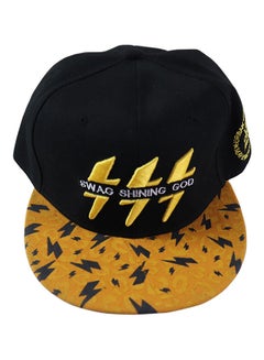 Buy Snapback Closure 3D Embroidered Baseball Cap Black/Yellow in UAE