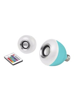 Buy Wireless Speaker With LED Light Music Bulb Blue/White in UAE