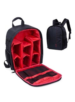 Buy Waterproof Backpack For DSLR Camera Black/Red in UAE