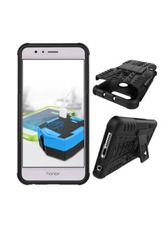Buy Protective Case Cover With Kickstand For Huawei Honor 8 Black in UAE