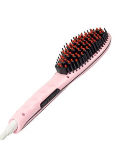 Buy Fast Hair Straitening Brush Pink/Black in Saudi Arabia