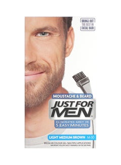 Buy Moustache And Beard Brush-In Colour Gel M-30 Light Medium Brown in UAE