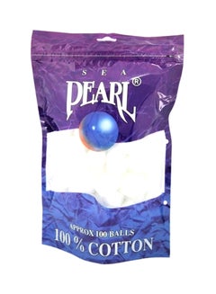 Buy 100-Piece Cotton Balls White in UAE