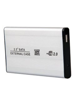 Buy USB 2.0 SATA Hard Disk Drive External Adapter Case Silver in Saudi Arabia