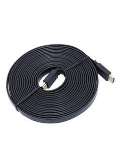 Buy HDMI Flat Male To Male Cable Black in UAE