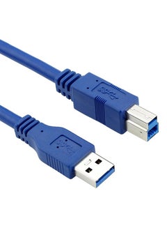 Buy USB 3.0 Male A To Male USB 3.0 B Printer Cable Blue in UAE