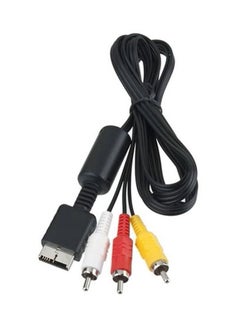 Buy TV RCA AV Audio Video Cable For PlayStation 1, 2 And 3 Black in UAE
