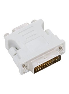 Buy VGA 24 Pin To DVI 5 Pin Male Connector White in UAE