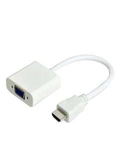 Buy HDMI Male To VGA Female Video Adapter Cable White in Egypt