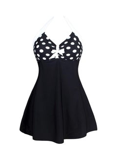 Buy One-Piece Swimwear Black/White in UAE