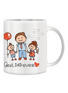 Buy Cartoon Character With Best Dad Mug White/Beige/Red in Egypt