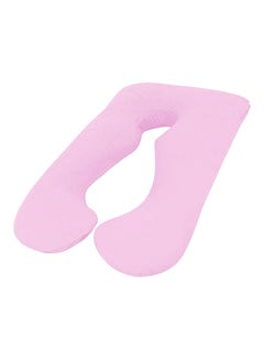 Buy U-Shaped Maternity Pillow cotton Pink 75x125cm in Saudi Arabia
