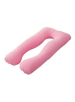 Buy U-Shaped Maternity Pillow cotton Pink 70x130cm in UAE