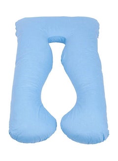 Buy U-Shaped Maternity Pillow Cotton Blue 80x140centimeter in Saudi Arabia