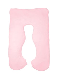 Buy U-Shaped Maternity Pillow cotton Pink 80x130cm in UAE