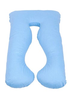 Buy U-Shaped Maternity Pillow cotton Blue 80x120cm in Saudi Arabia