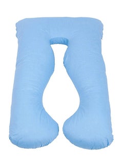 Buy U-Shaped Maternity Pillow cotton Blue 80x120cm in Saudi Arabia