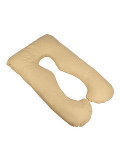 Buy U-Shaped Maternity Pillow Cotton Beige 80x120centimeter in UAE