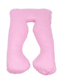 Buy U-Shaped Maternity Pillow cotton Pink 80x120cm in Saudi Arabia