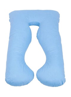 Buy U-Shaped Maternity Pillow cotton Blue 80x120cm in Saudi Arabia