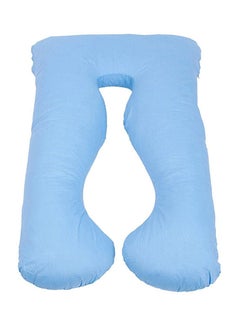 Buy U-Shaped Maternity Pillow Cotton Blue 80x120cm in Saudi Arabia