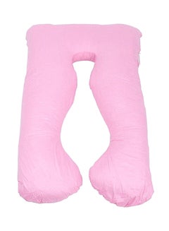 Buy U-Shaped Maternity Pillow Cotton Pink 120x80centimeter in Saudi Arabia