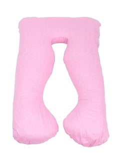 Buy U-Shaped Maternity Pillow Cotton Pink 120x80centimeter in UAE