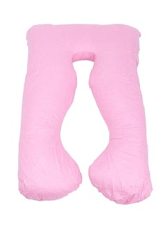 Buy U-Shaped Maternity Pillow cotton Pink 120x80cm in UAE