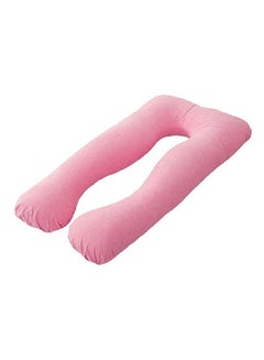 Buy U-Shaped Maternity Pillow cotton Pink 120x80cm in UAE