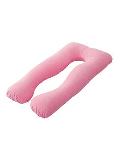 Buy U-Shaped Maternity Pillow Cotton Pink 120x80centimeter in Saudi Arabia
