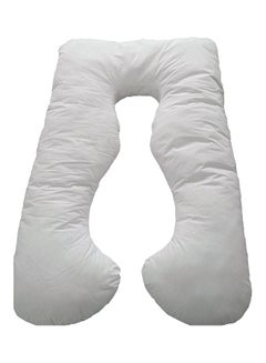 Buy U-Shaped Maternity Pillow cotton White 125x75cm in Saudi Arabia