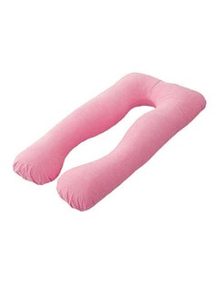 Buy U-Shaped Maternity Pillow Cotton Pink 140x80centimeter in Saudi Arabia