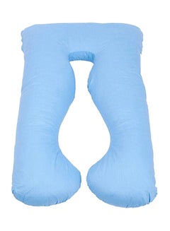 Buy U-Shaped Maternity Pillow cotton Blue 120x80cm in UAE