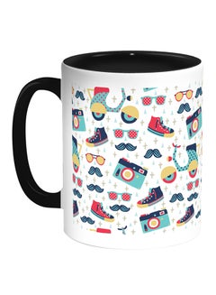 Buy Fees Fashion Printed Coffee Mug White/Black in Egypt