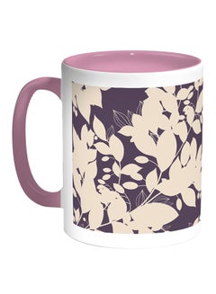 Buy Flowers Printed Coffee Mug White/Pink in Saudi Arabia